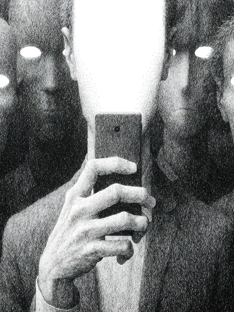 Mirror Selfie Surrealism Print. poster detail