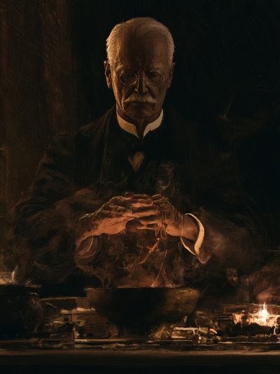 Dark Portrait of an Elderly Man Poster.