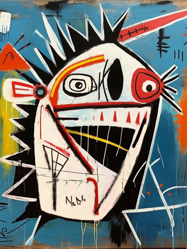 Abstract Face Street-Art Poster. poster detail