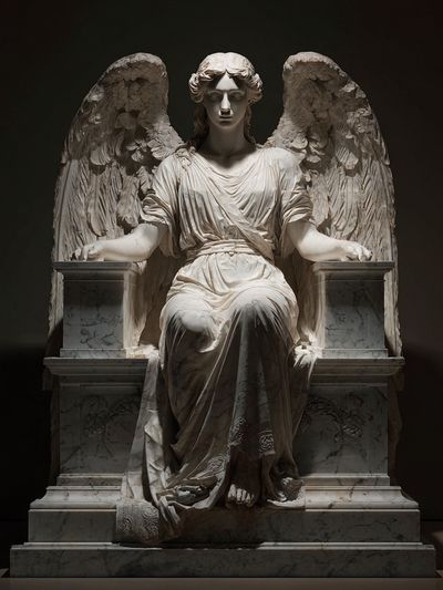 Marble Angel Sculpture Print. poster
