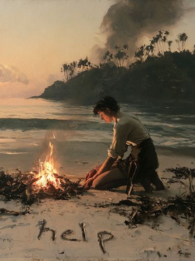 Beach Rescue Fine-Art Poster. poster