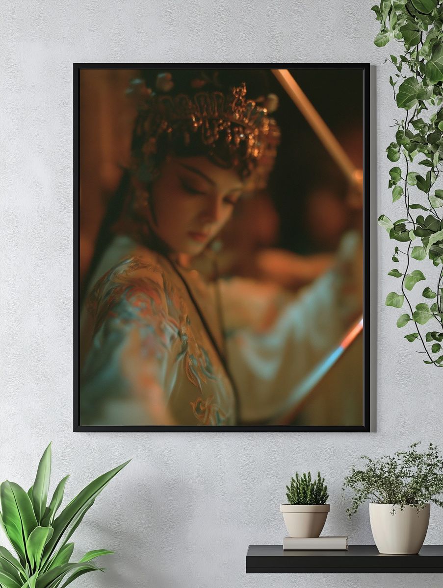 Candlelit Geisha Portrait Print. — room view 4