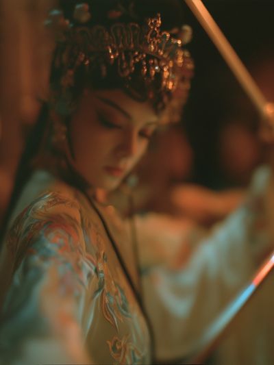 Candlelit Geisha Portrait Print.
