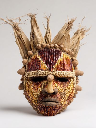 Corn Mask Sculpture Print. poster print