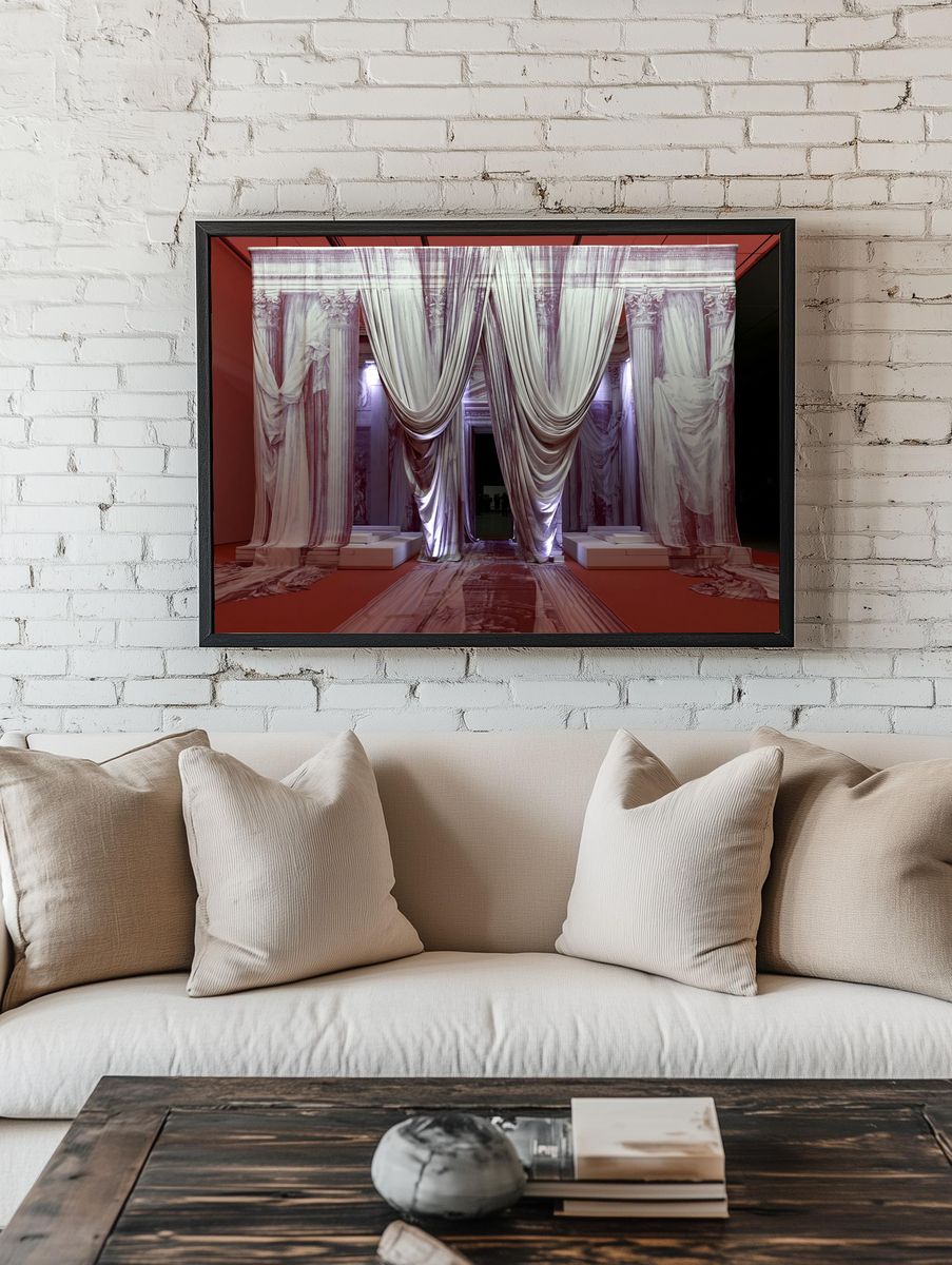 Classical Drapery Installation Print. room preview