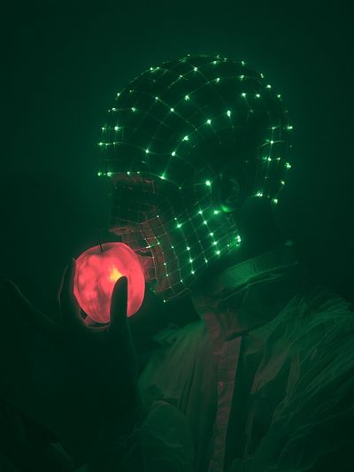 Neon Apple Surrealism Print.