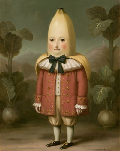 Surreal Banana Portrait Fine-Art Print. poster