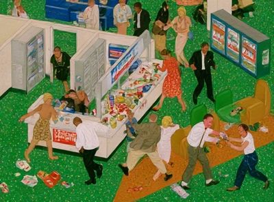 Supermarket Chaos Fine-Art Poster. poster