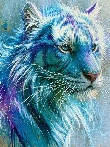 Blue Tiger Fine-Art Poster. poster detail