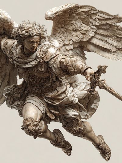 Winged Warrior Renaissance Print. poster print