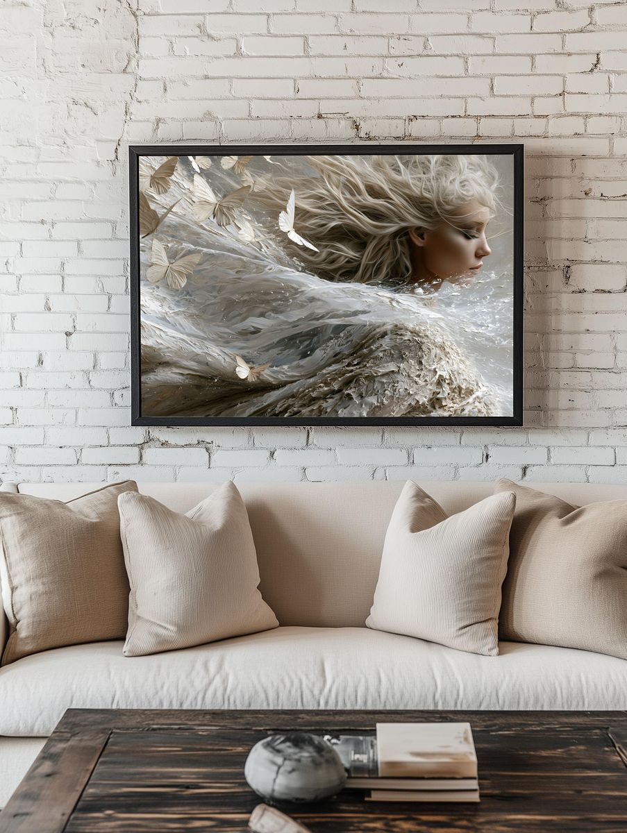 Butterfly Dream Portrait Print. — room view 1