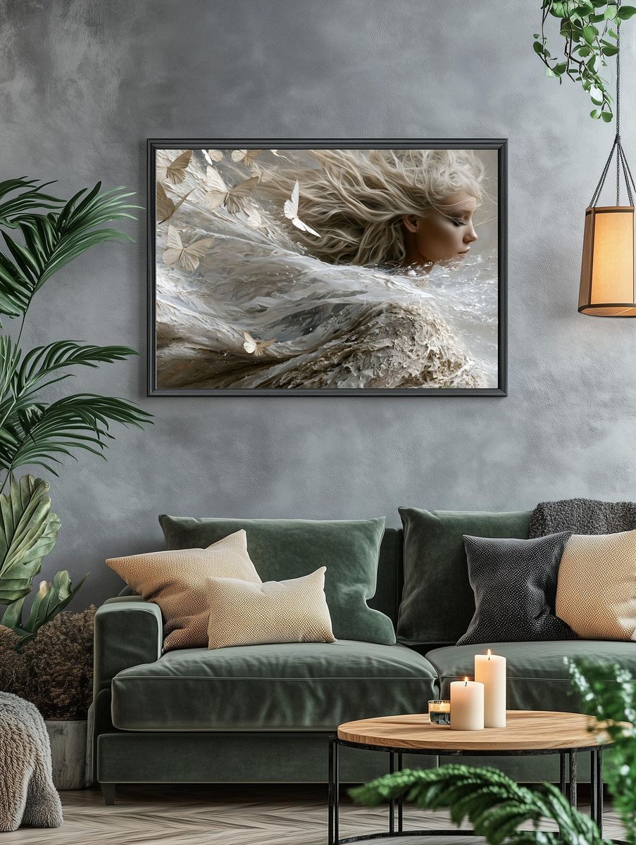 Butterfly Dream Portrait Print. — room view 4