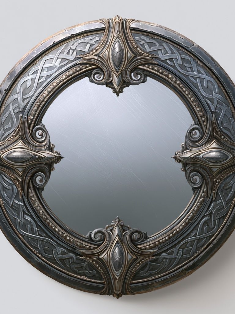 Ornate Celtic Mirror Print. poster — fine-art art