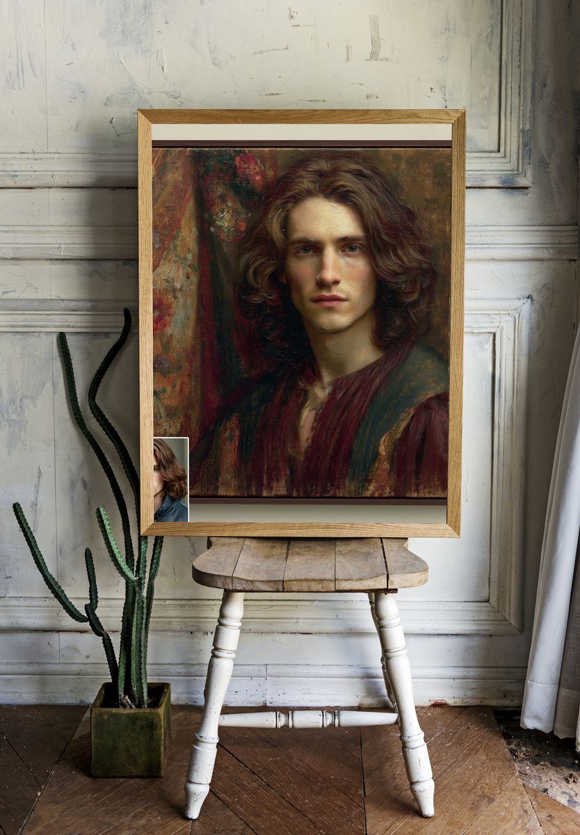 Renaissance Portrait Fine-Art Poster. room preview