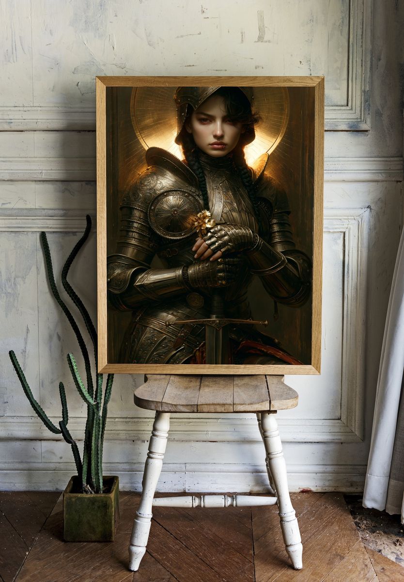 Armored Saint Portrait Print. room preview