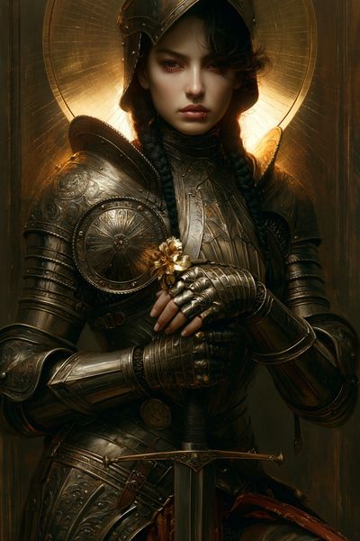 Armored Saint Portrait Print.