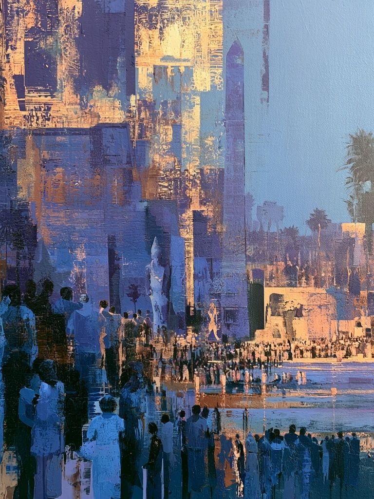 Palm City Sunset Contemporary Print. poster detail
