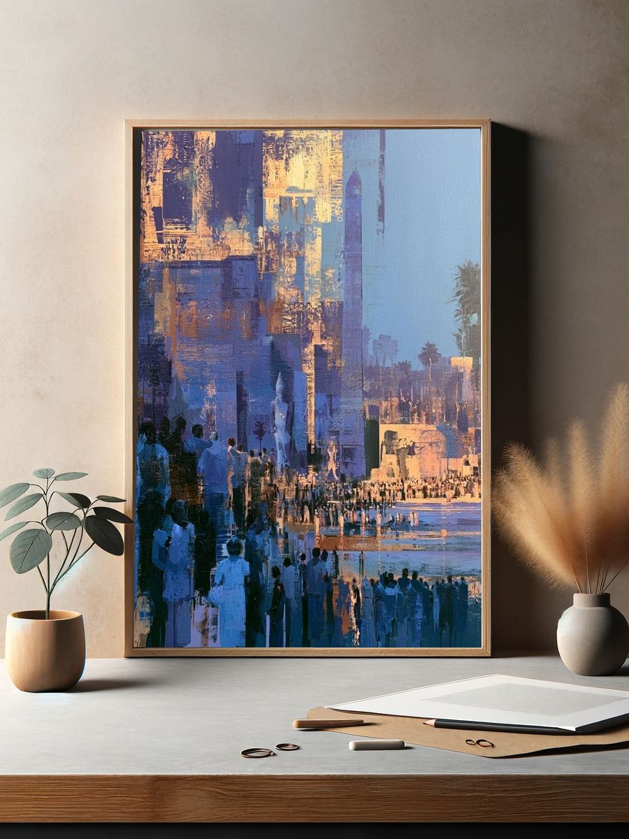 Palm City Sunset Contemporary Print. — room view 2