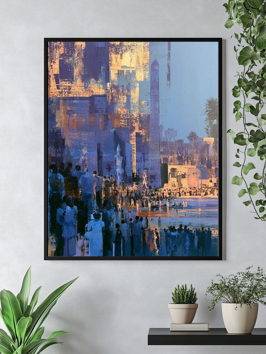Palm City Sunset Contemporary Print. — room view 4