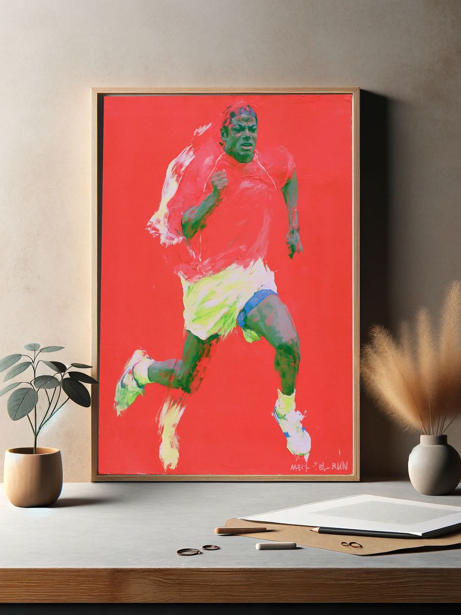 Runner in Red — Fine-Art Print. — room view 2