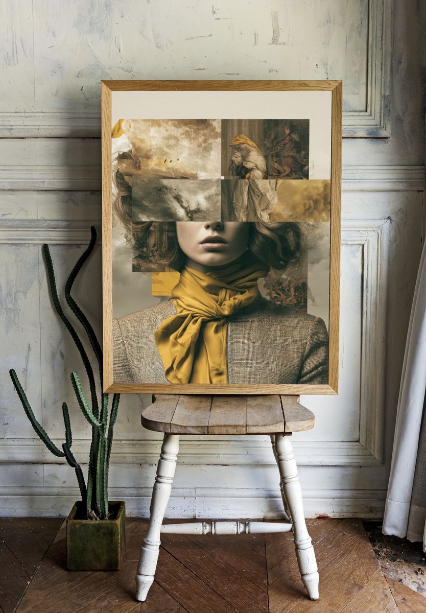 Surreal Fashion Portrait Print. — room view 1