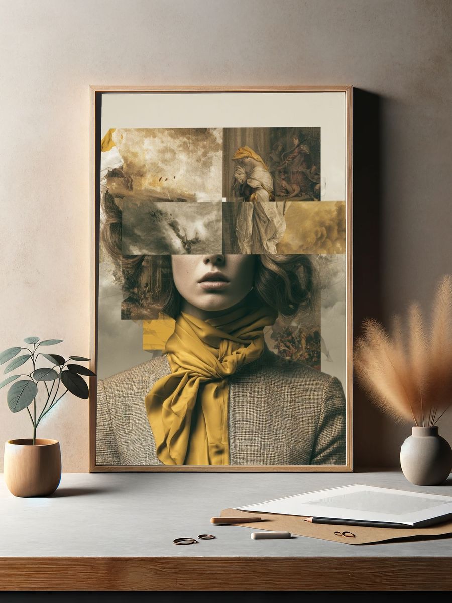 Surreal Fashion Portrait Print. — room view 2