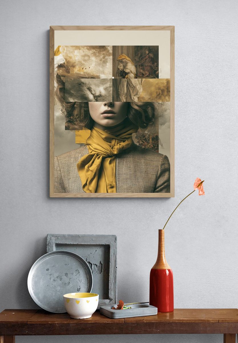 Surreal Fashion Portrait Print. — room view 3