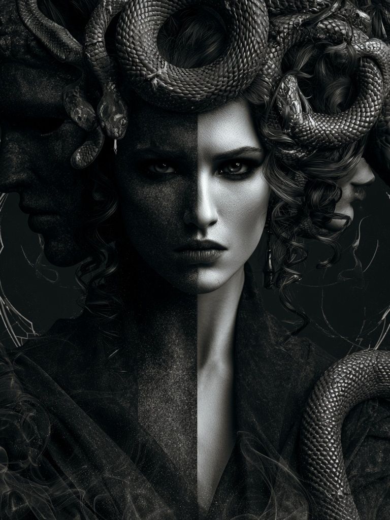 Medusa Portrait Fine-Art Poster. poster — fine-art art