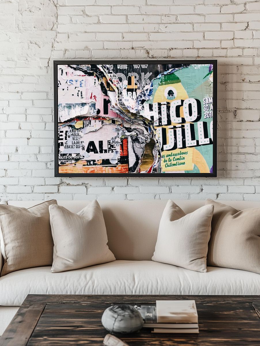 Ripped art posters creative typography. — room view 1
