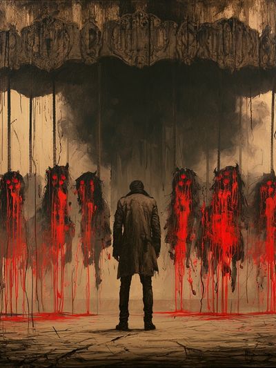 Dark Surreal Figure Poster.
