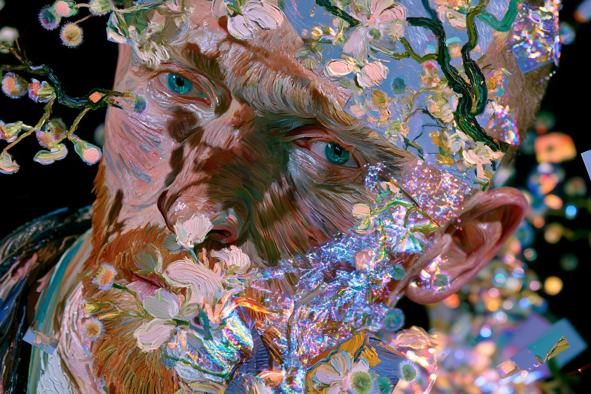 Floral Portrait Fine-Art Poster. poster detail
