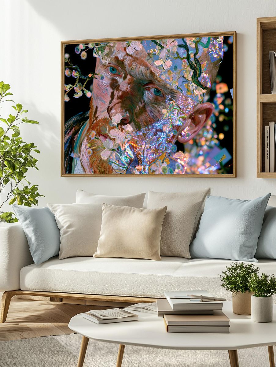 Floral Portrait Fine-Art Poster. — room view 2