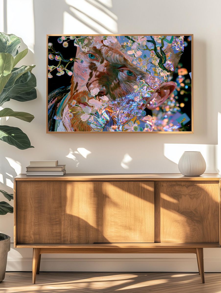 Floral Portrait Fine-Art Poster. — room view 3