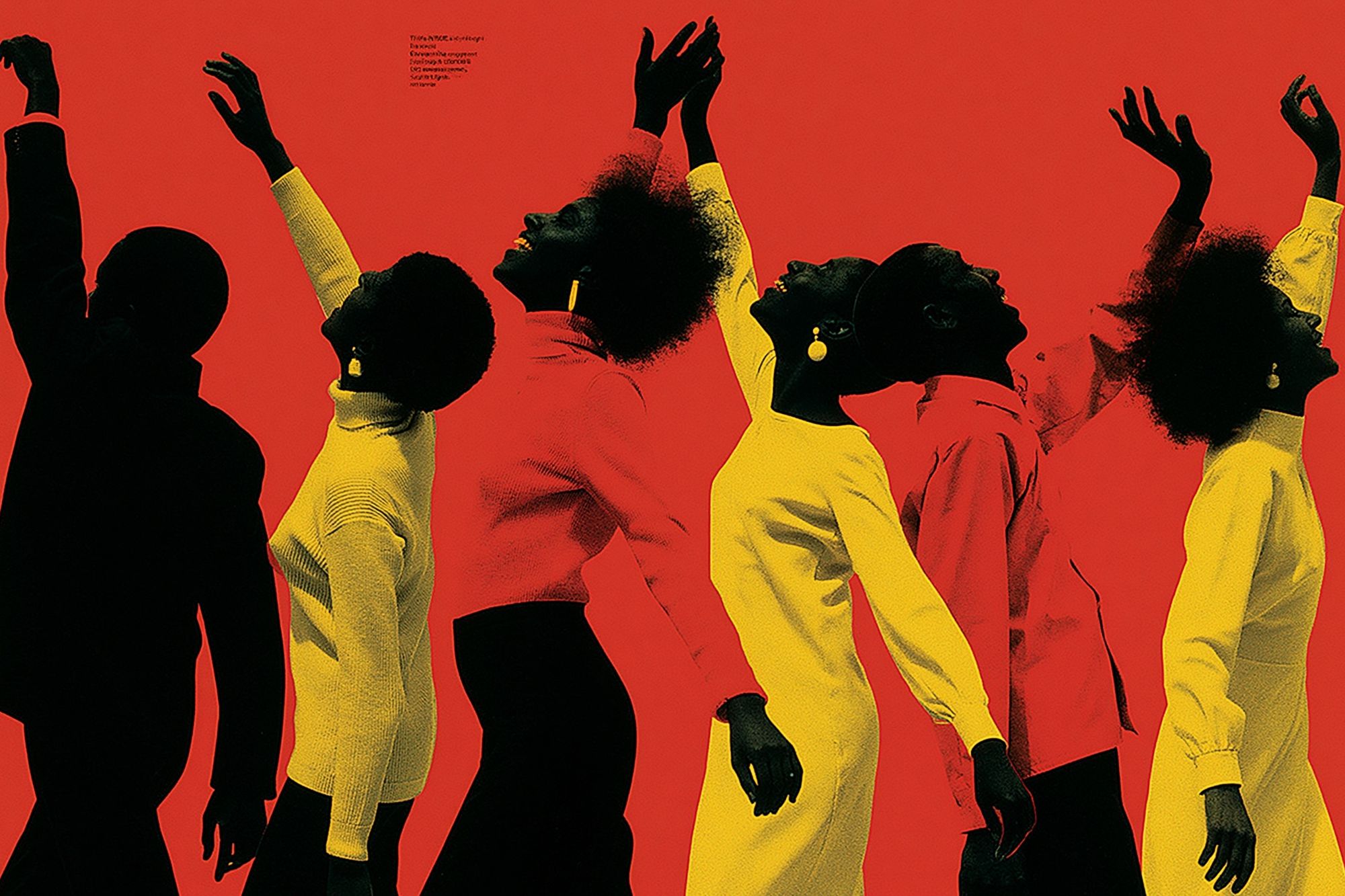 Abstract Dancers Red Poster. poster — fine-art art