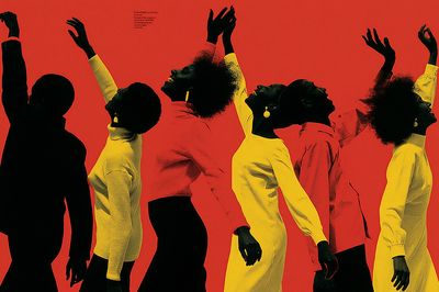 Abstract Dancers Red Poster. poster print