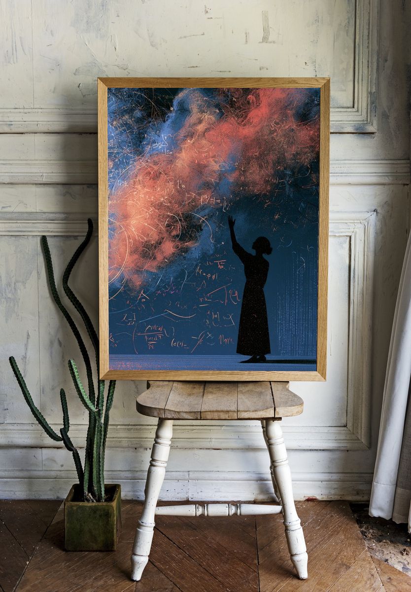 Celestial Figure Abstract Print. — room view 1