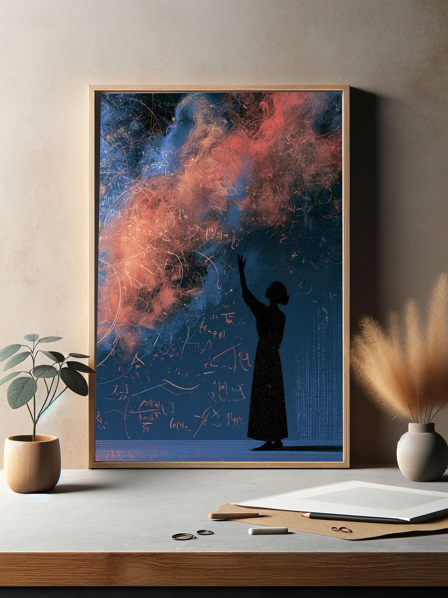 Celestial Figure Abstract Print. — room view 2