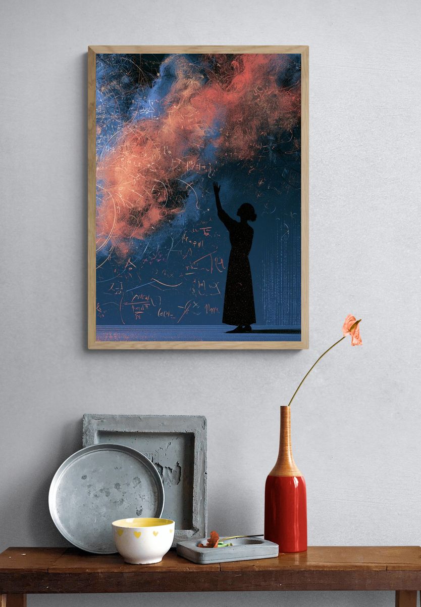 Celestial Figure Abstract Print. — room view 3