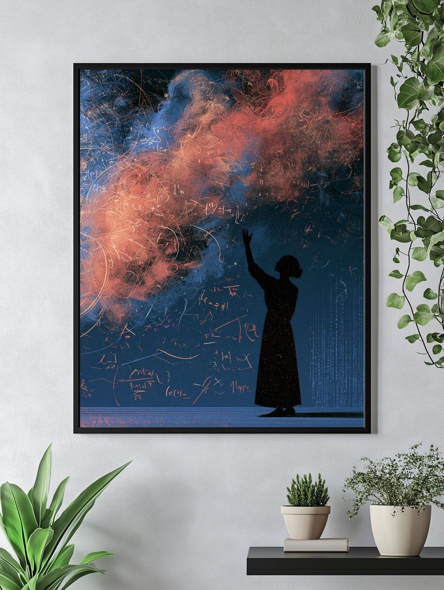 Celestial Figure Abstract Print. — room view 4