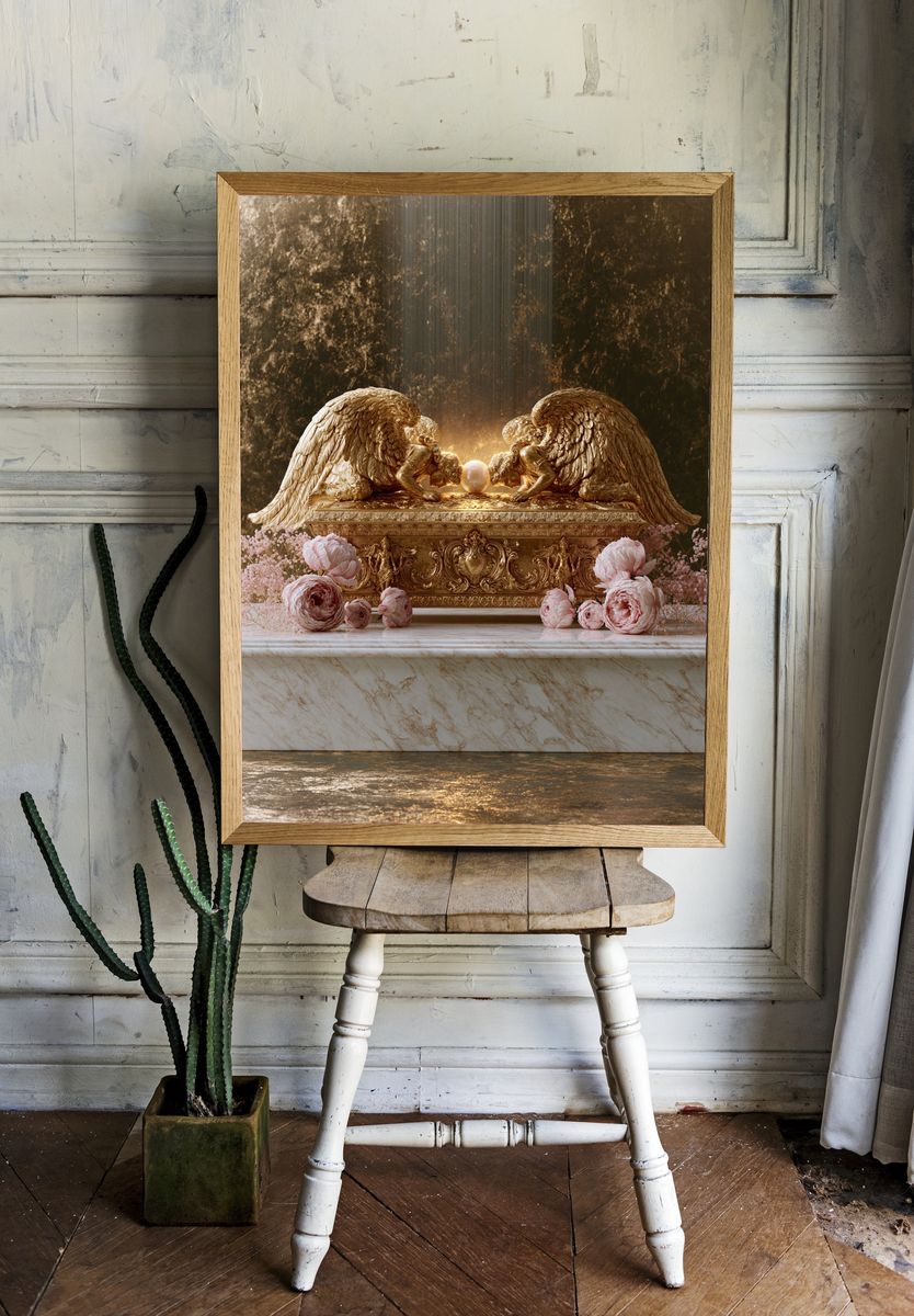 Golden Cherub Altar Fine-Art Print. — room view 1
