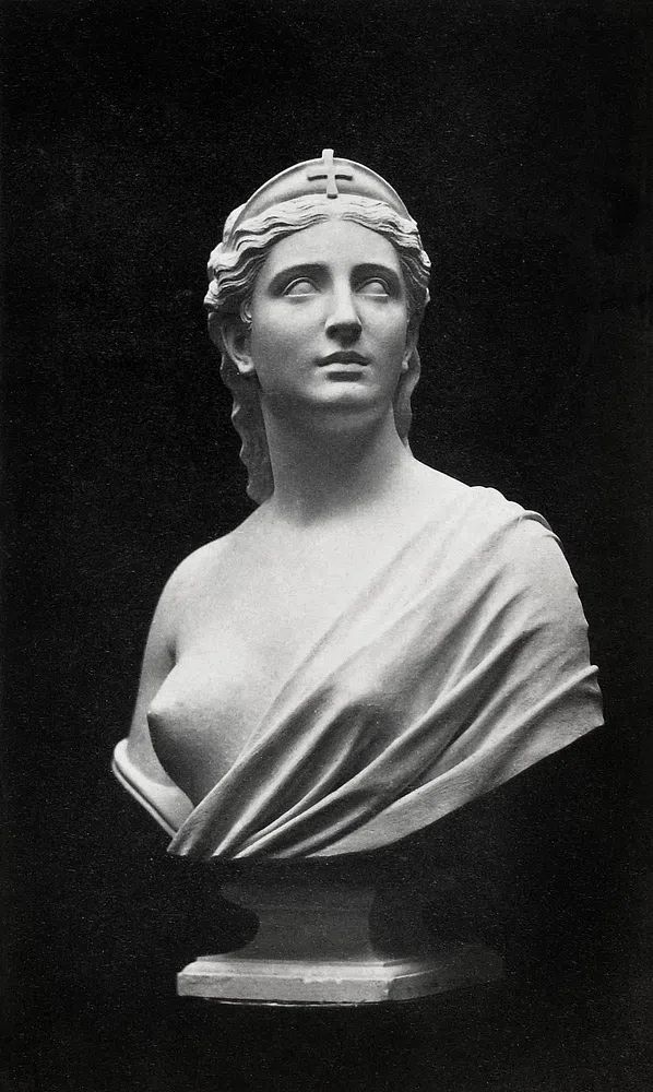 Bust Faith Hiram Powers (1870-1890). poster — fine-art art