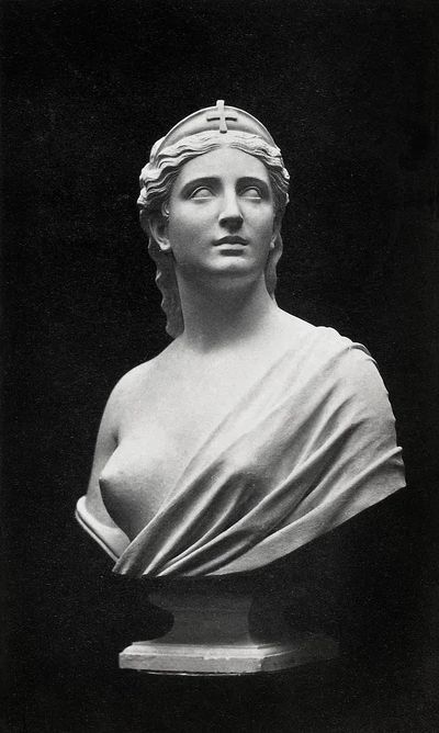 Bust Faith Hiram Powers (1870-1890). poster print