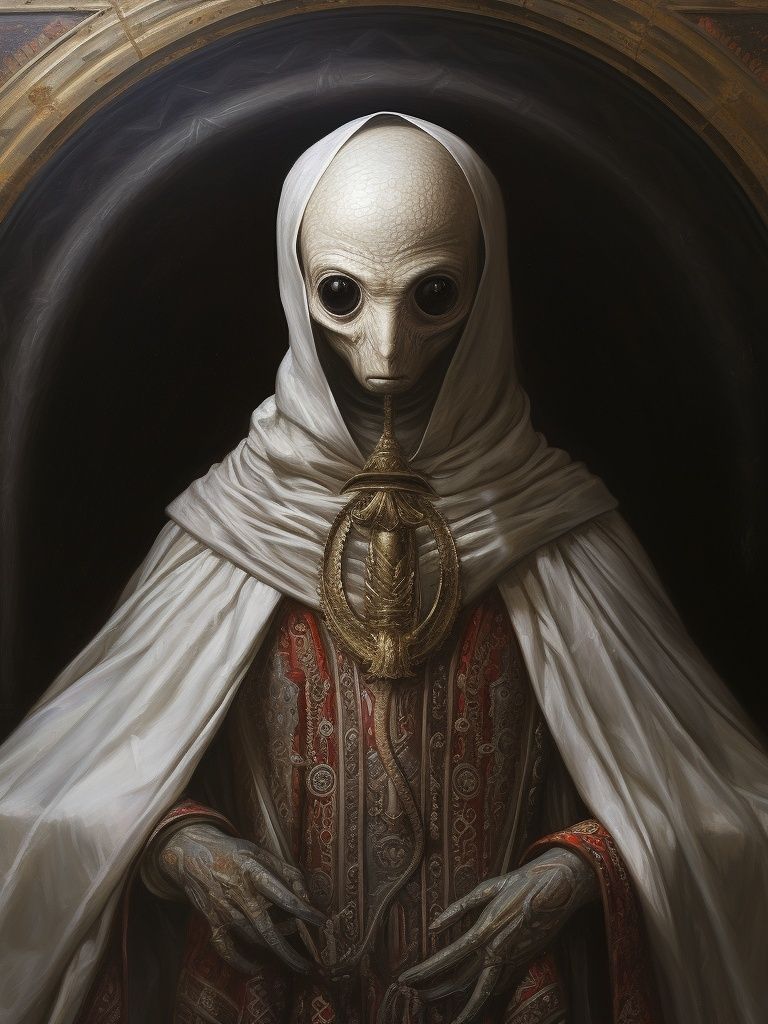 Mystic Alien Portrait Print. poster detail