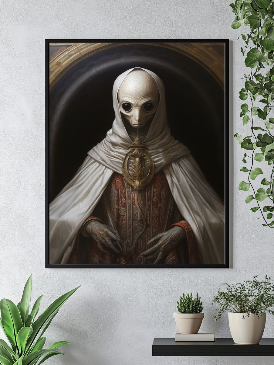 Mystic Alien Portrait Print. — room view 4