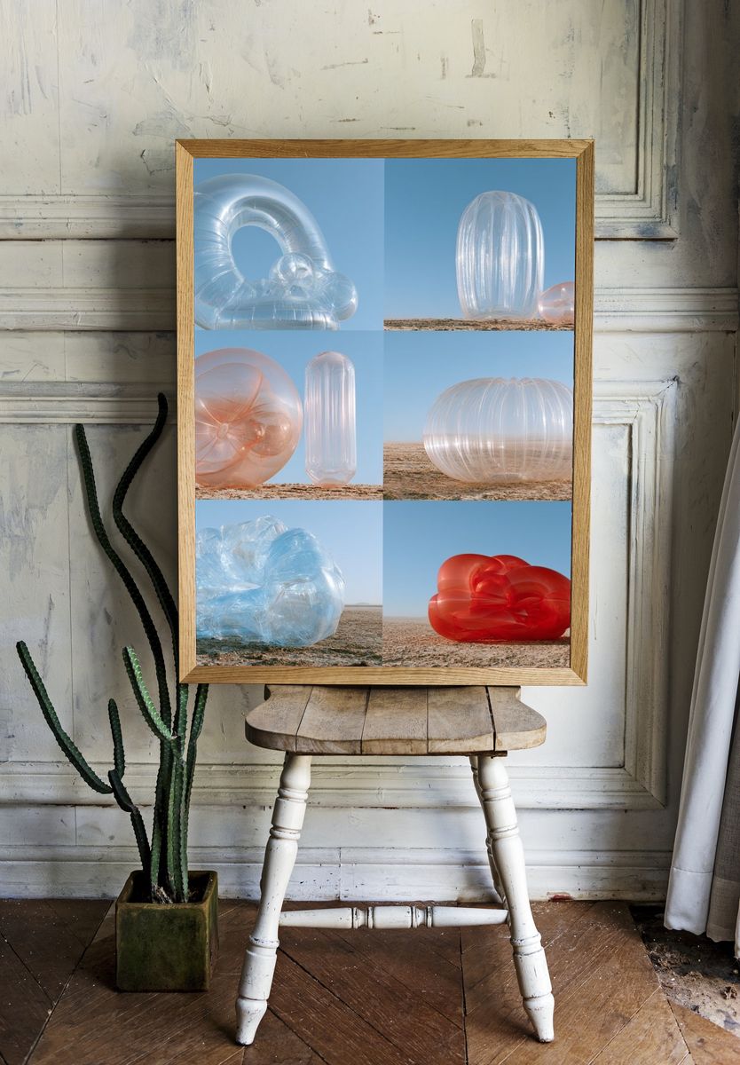Translucent Sculptures Collage Poster. — room view 1