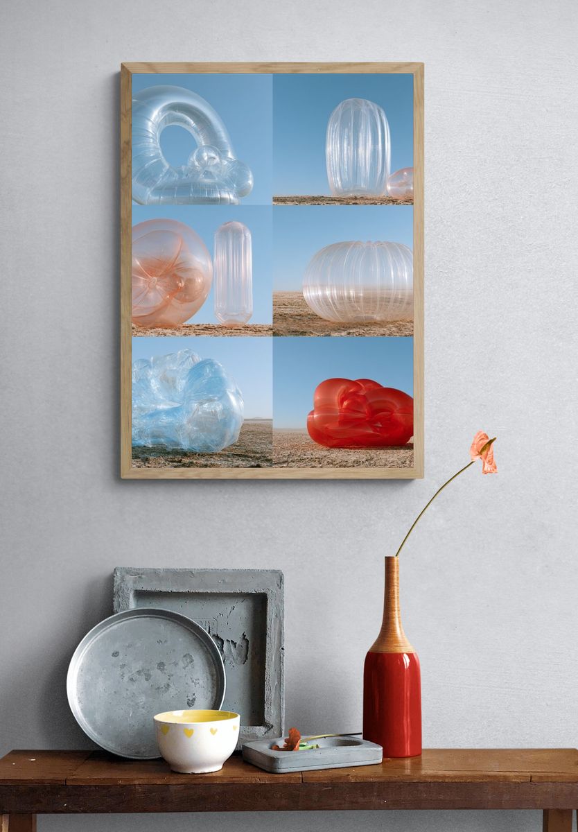 Translucent Sculptures Collage Poster. — room view 3