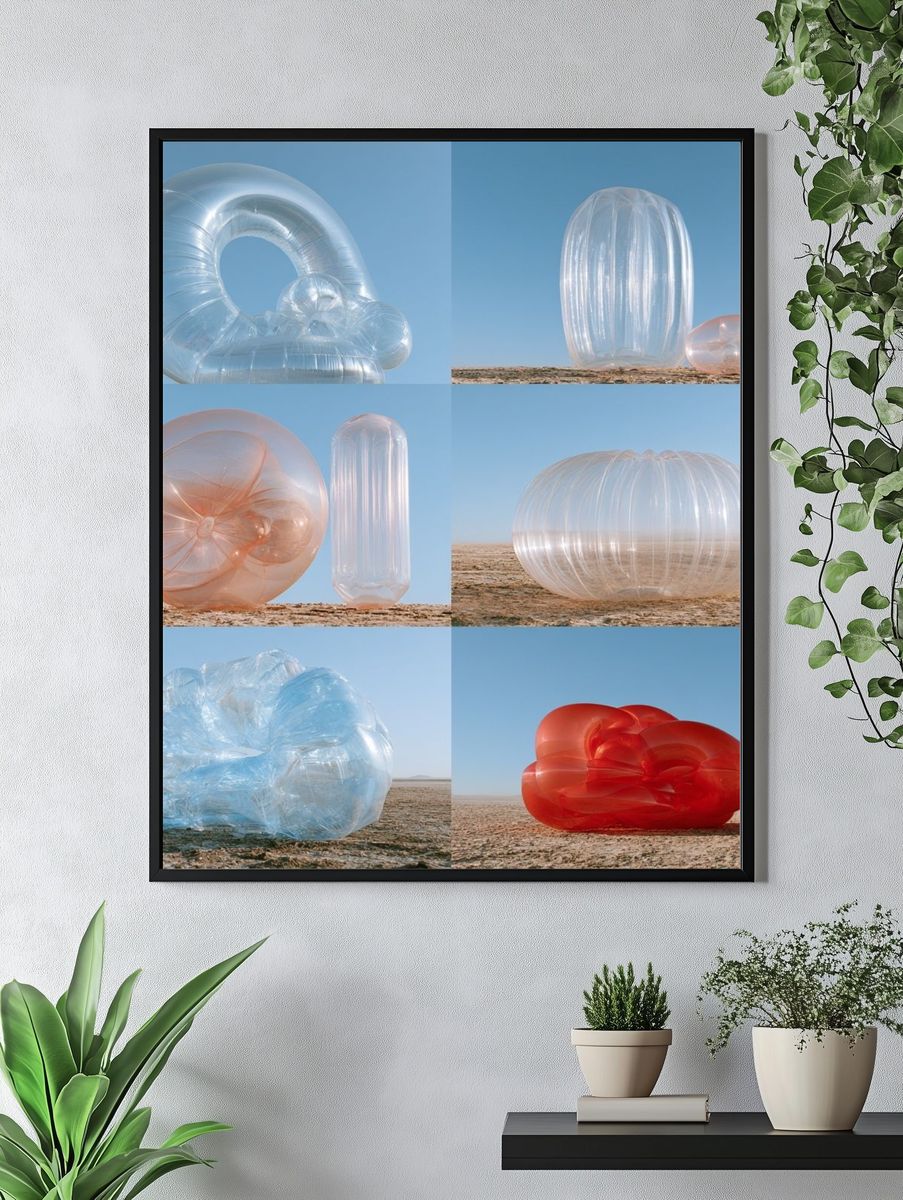 Translucent Sculptures Collage Poster. — room view 4