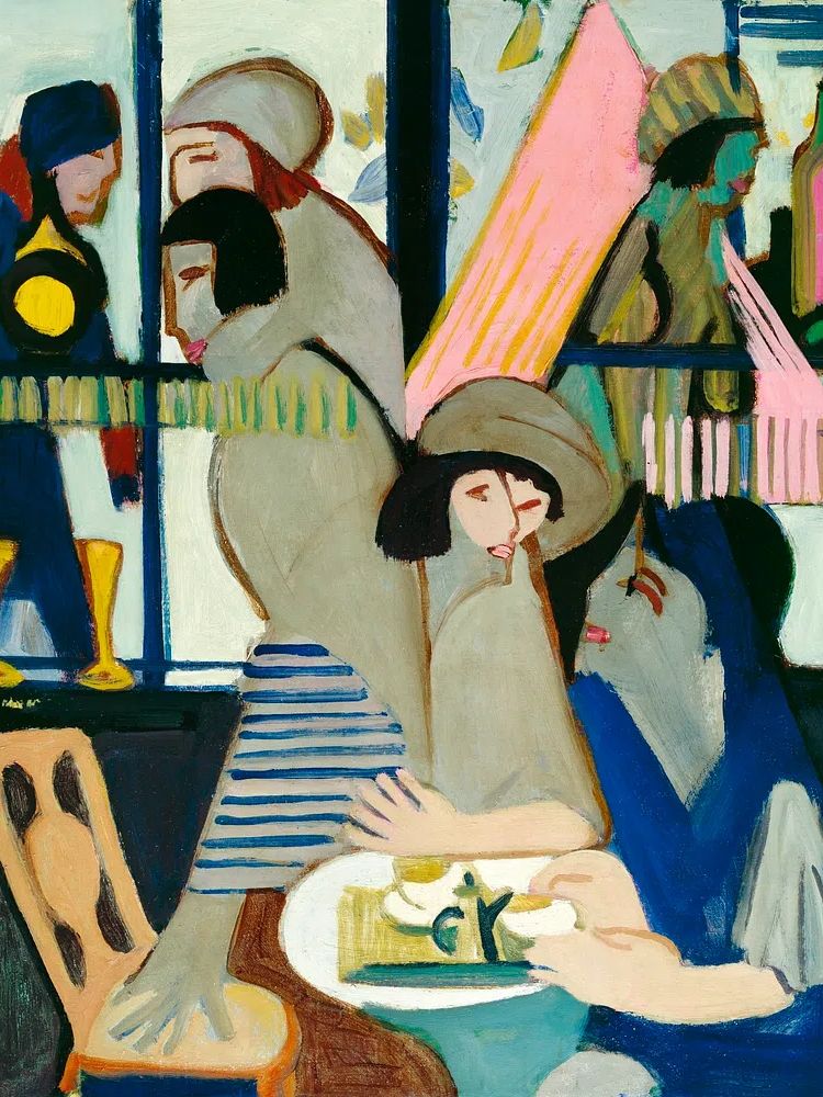 Cafe (1928) painting high resolution. poster detail