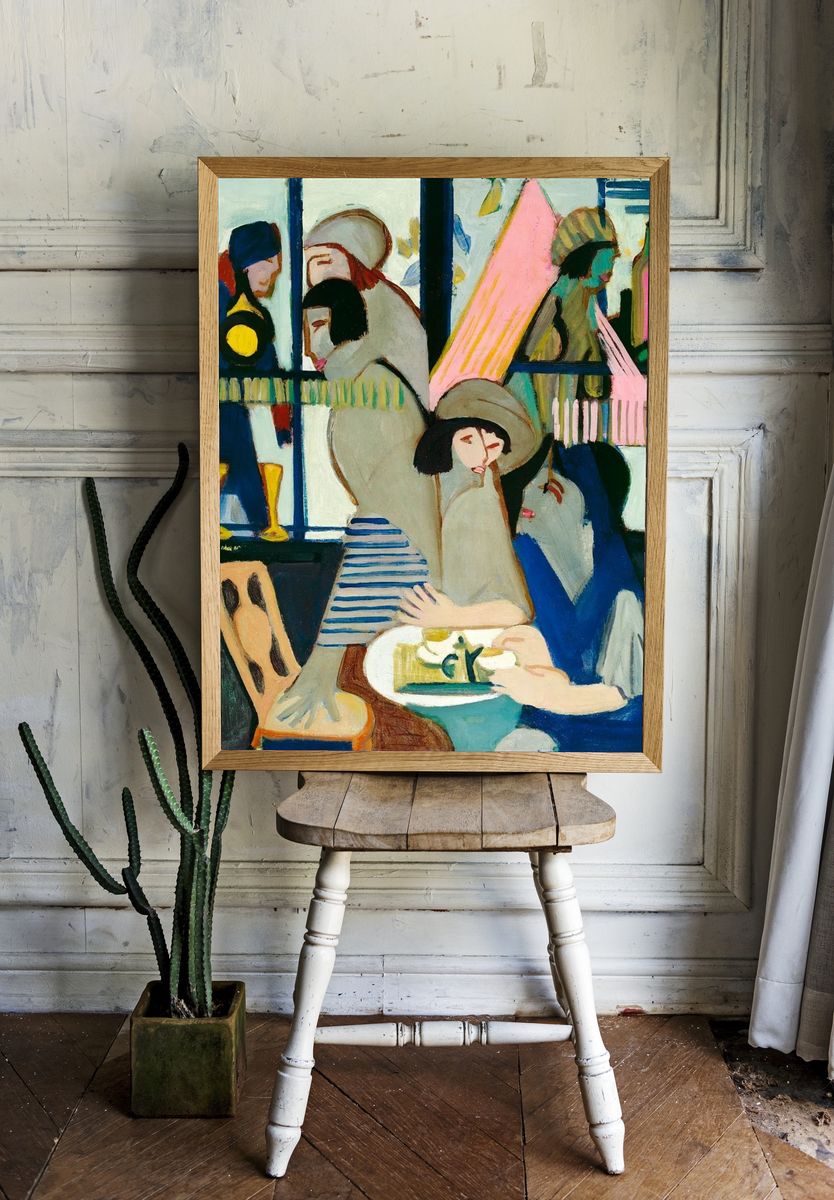 Cafe (1928) painting high resolution. — room view 1