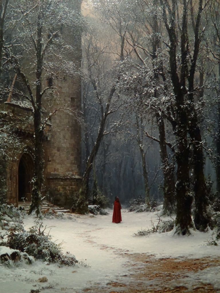 Snowy Forest Castle — Fine-Art Print. poster detail